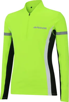 Produktbild von Airtracks Herren Winter Sweatshirt Langarm neon - L / Thermo Laufshirt mit Winter Fleece für Herbst-Winter