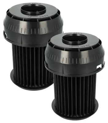 Produktbild von vhbw 2x Faltenfilter kompatibel mit Bosch BGS 61842/02 ROXX X, 61842/01 ROXX X, 6184201 Staubsauger - Patronenfilter Schwarz Abwaschbar