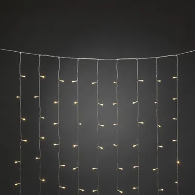 Immagine prodotto di Konstsmide luci di Natale LED pioggia di ghiaccio tenda luminosa bianco caldo