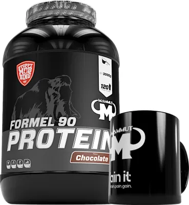 Produktbild von Mammut Nutrition - Formel 90 Protein 3000 g Dose - 120 Portionen Eiweiß + GRATIS Keramik Tasse, Geschmack: Chocolate