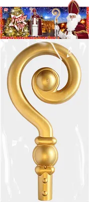Produktbild von Aufsatz für Nikolausstab, Bischofstab, Hirtenstab in Gold Farbe
