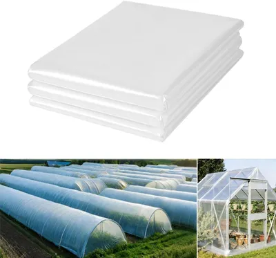 Imagen del producto de Película de polietileno transparente, resistente al desgarro, de 2 x 4 metros, para jardín e invernadero