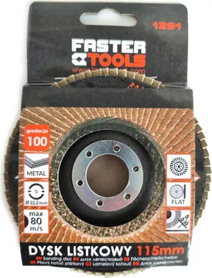 Produktbild von Fächerscheibe Körnung 100 Lamellenscheibe Ø 115 mm Schleifscheibe für Metall
