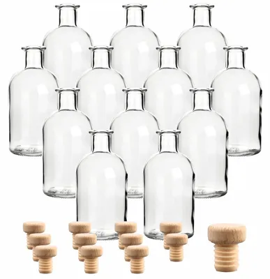 Productafbeelding van Set van 12 Glazen Apothekersflessen 250ml