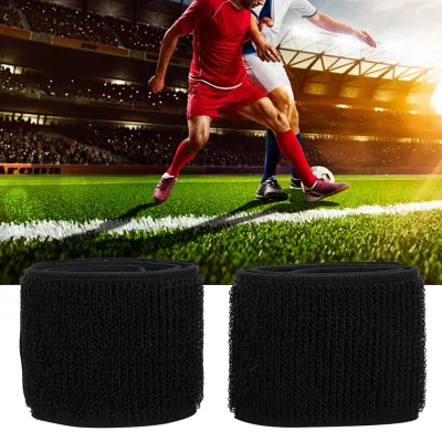 Obrázok produktu pre Futbalová chránička na holene s fixačným páskom – nastaviteľný elastický športový popruh (čierny)