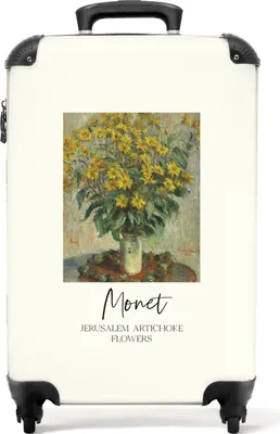Produktbild von NoBoringSuitcases.com® Koffer Handgepäck Trolley Rollkoffer Kleine Reisekoffer mit 4 Rollen - Kunst - Monet - Blumen - Alte Meister - Cabin Size < 55x40x23 cm & 55x40x20 cm - Fotokoffer - Kabinenkoffer - BoardgepäckHandgepäck Koffer 55x35x20 cm, 36L,