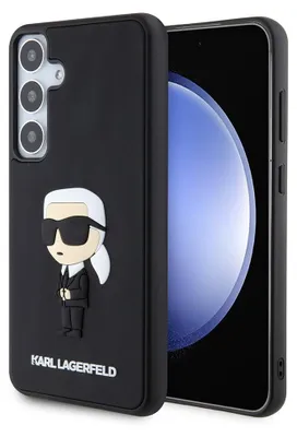 Produktbild von Fall Karl Lagerfeld 3D Gummi Ikonik Na Samsung Galaxy S24+ - Czarne