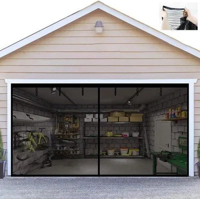 Productafbeelding van Famanu Magnetisch vliegenhor - 500 x 220 cm - Insectenbescherming voor garagedeuren