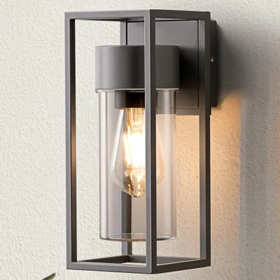 Produktbild von EDISHINE Wandleuchte Innen & Aussen, Modern Wandlampe IP44, Wandbeleuchtung für Hauswand, Terrassenbeleuchtung, Balkon, Anthrazite