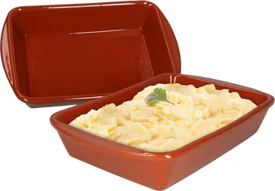 Produktbild von MamboCat 2er Set Ton-Auflaufform 1L 28,5x19x5,5cm Mediterran Dessert-Backform