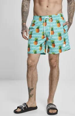 Produktbild von Urban Classics Badehose Pattern Swim Shorts Pineapple Aop-XL