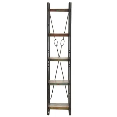 Image de vidaXL Bibliothèque 5 compartiments 40x30x180 cm Vieux bois massif