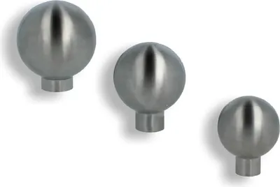 Produktbild von Edelstahl Kugelknopf Möbelknopf Schrankknopf matt gebürstet Schubladenknopf Pasadena 20mm