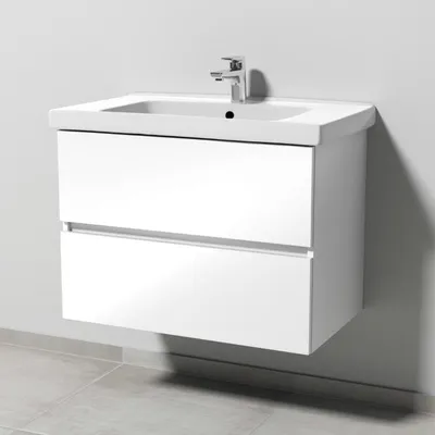 Obrázok produktu pre Sanipa Solo One Harmonia – kombinácia umývadla a skrinky, umývadlo keramické, šírka 80 cm, 2 zásuvky