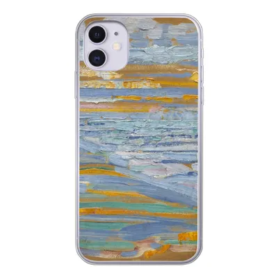 Produktbild von MuchoWow® Handyhülle Schutzhülle Hülle für iPhone 11 Blick auf den Strand und die Seebrücke von den Dünen aus - Piet Mondrian Silikon Softcase Handy Hülle - Handytasche