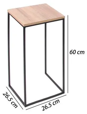 Produktbild von Pflanzständer Lafiora Holz 26,5 x 26,5 x 60 cm schwarz