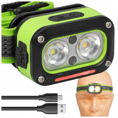 Produktbild von Vayox LED Stirnlampe VA0453 450lm mit Bewegungssensor | Kopflampe USB-C 800mAh | Warmweiß Kaltweiß Rotlicht | Wasserdicht IPX4 Stirnleuchte Outdoor