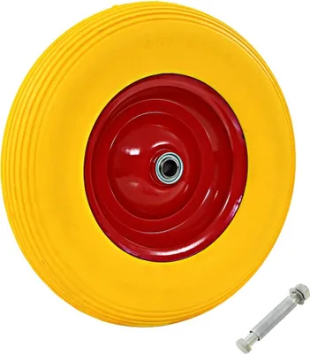 Image de Roue pour brouette avec axePolyuréthanesolide 4.00-8 390 mm