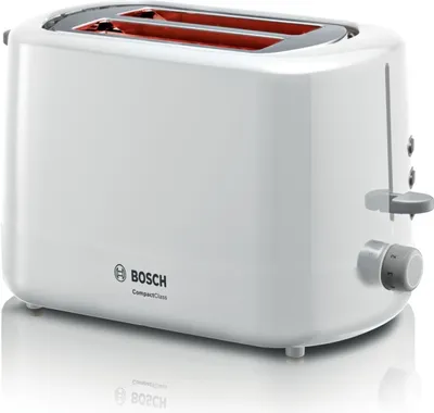 Produktbild von Bosch TAT3A111, 2 Scheibe(n), Weiß, Kunststoff, Tasten, Drehregler, 800 W, 220 - 240 V
