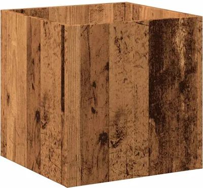 Produktbild von vidaXL Pflanzgefäß Altholz-Optik 40x40x40 cm Holzwerkstoff
