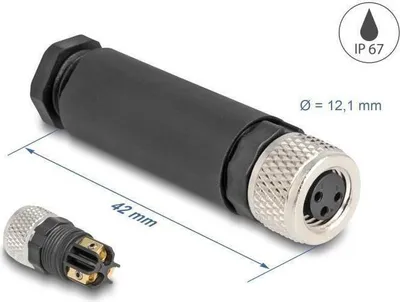 Image de DELOCK M8 Steckverbinder A-kodiert 3 Pin Buchse