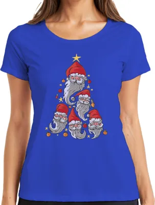 Produktbild von Gnome Weihnachtsbaum Elfen Schweden Wichtel - Weihnachten Weihnachtsgeschenk Christmas Damen T-Shirt, Blau, L