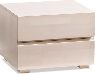 Produktbild von HASENA Wood Line Dupla Nachttisch 2 Schubladen Buche weiß