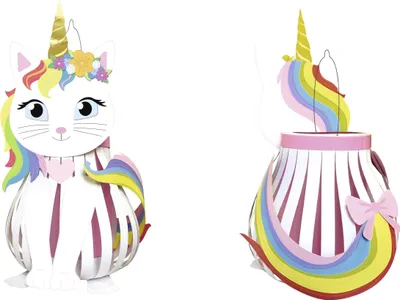 Produktbild von URSUS Laternen Bastelset  "KITTYCORN"
