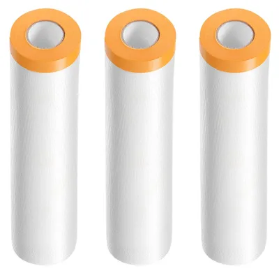 Imagen del producto de Película adhesiva protectora para pintores, 3 rollos de 157,5 x 65,6 pies