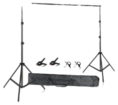 Immagine prodotto di Supporto per fondali fotografici, barra trasversale regolabile, leggero e portatile, nuovo e flessibile, 2000 x 3000 mm