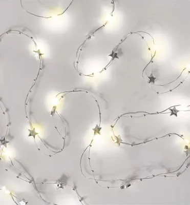 Produktbild von LED Weihnachtsgirlande - STERNE, 20 LEDs, warmweiß, Innen, 1,9 m, Timer