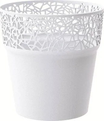 Produktbild von Blumentopf mit Spitze Baum weiß 12 cm
