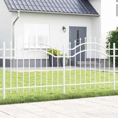 Zdjęcie produktu dla Maison Exclusive - Ogrodzenie, model WOERDEN, 240 x 140 cm, stal malowana proszkowo na biało