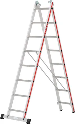 Zdjęcie produktu dla Drabina wielofunkcyjna Hymer z prasowanymi stopkami 2x10 szczebli