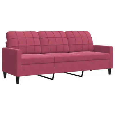 Produktbild von 3-Sitzer-Sofa Weinrot 180 cm Samt