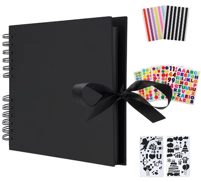 Produktbild von Selbstgestaltetes Fotoalbum / Scrapbook - 80 schwarze Seiten - DIY-Geschenk