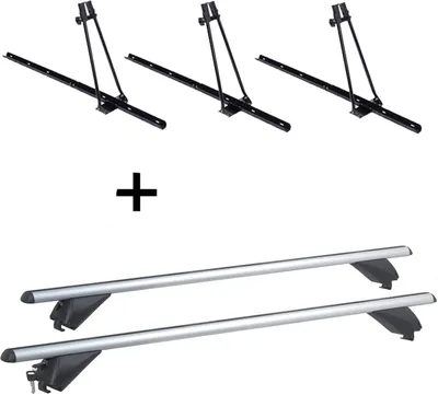 Obrázok produktu pre 3xBike carrier ORION + hliníkový strešný nosič RB003 kompatibilný s pre Audi A4 kombi (B8) (5 dverí) 2008-2015