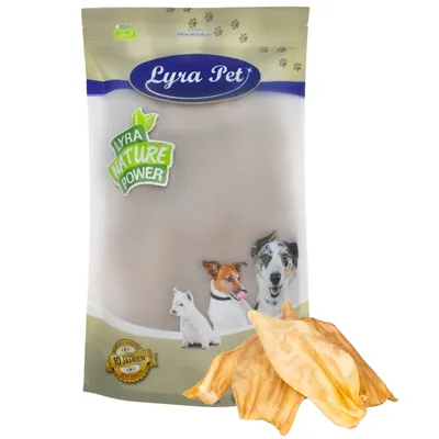 Produktbild von 100 Stk. Lyra Pet® Rinderohren ca. 2 kg in 30 L Tonne