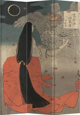 Image de Fine Asianliving Paravent Séparation de pièce Mur espagnol Room Divider Séparateur de pièce Protection visuelle Japonais Oriental Chinois L120xH180cm Toile imprimée double face Asiatique