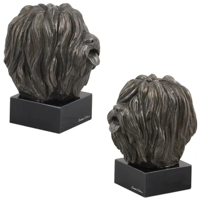 Produktbild von Art-Dog Büste Polnischer Niederungshütehund – Bronzepulver-Harz-Guss