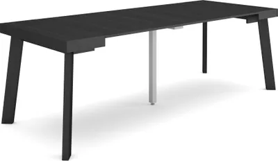 Immagine prodotto di TAPA Consolle allungabile, 222x90x73cm, Per 10 persone, Gambe in legno, Nero