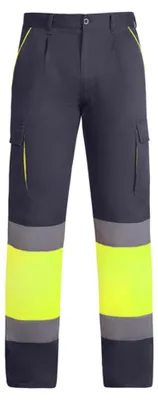 Image de Roly Workwear - Pantalons pour hommes LT5920 (39R) (plomb/jaune fluorescent)