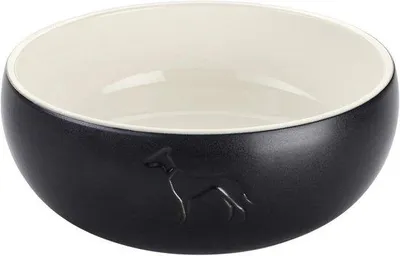 Productafbeelding van Keramische Honden- en Kattenbak - Zwart - 310 ml - Antislip