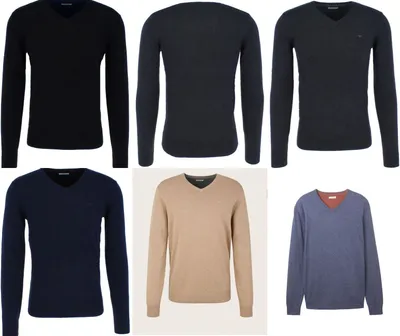 Produktbild von Tom Tailor Basic V-Neck Herren Pullover, Größe:XXL, Farbe:Black Grey Melange 10617