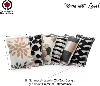 Produktbild von Kuschelkissen für Katzen | Kanadische Katze | ZIG-ZAG | Katzenminze 5g