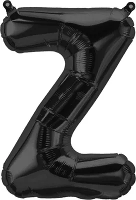 Produktbild von Folienballon Buchstabe Z, schwarz, ca. 40 cm, für Luftbefüllung