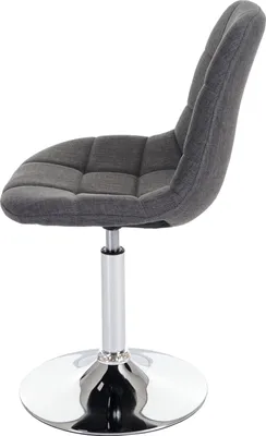 Image de lot de 6 chaises de salle à manger HWC-A60, chaise pivotante, chrome ~ textile gris clair