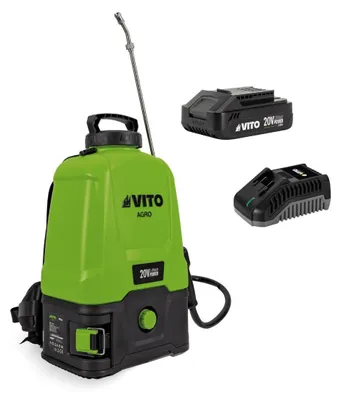 Image de Pulvérisateur Electrique à Batterie 20V 16L 5bar + 2 Batteries Lithium 2Ah + Chargeur VITO
