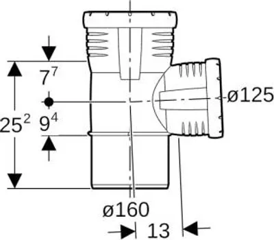 Produktbild von Geberit 393752141 Silent-Pro Abzweig