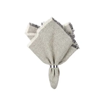 Productafbeelding van Broste Copenhagen Elouise servet – zwart – 1 stuk
